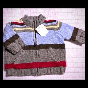 Janie & Jack Zip Up Sweater NWT